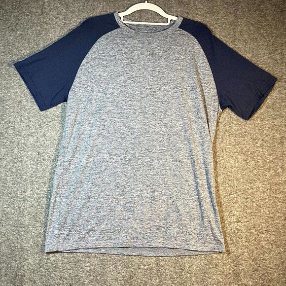 0.1 Algo Shirt Mens M Blue Performance UV SPF 40 Anti Odor Gym Quick Dry - Picture 3 of 7